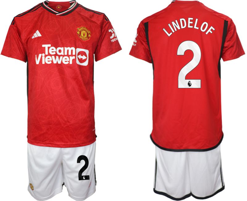 Men 2023-2024 Club Manchester United home red #2 Soccer Jersey->->Soccer Club Jersey